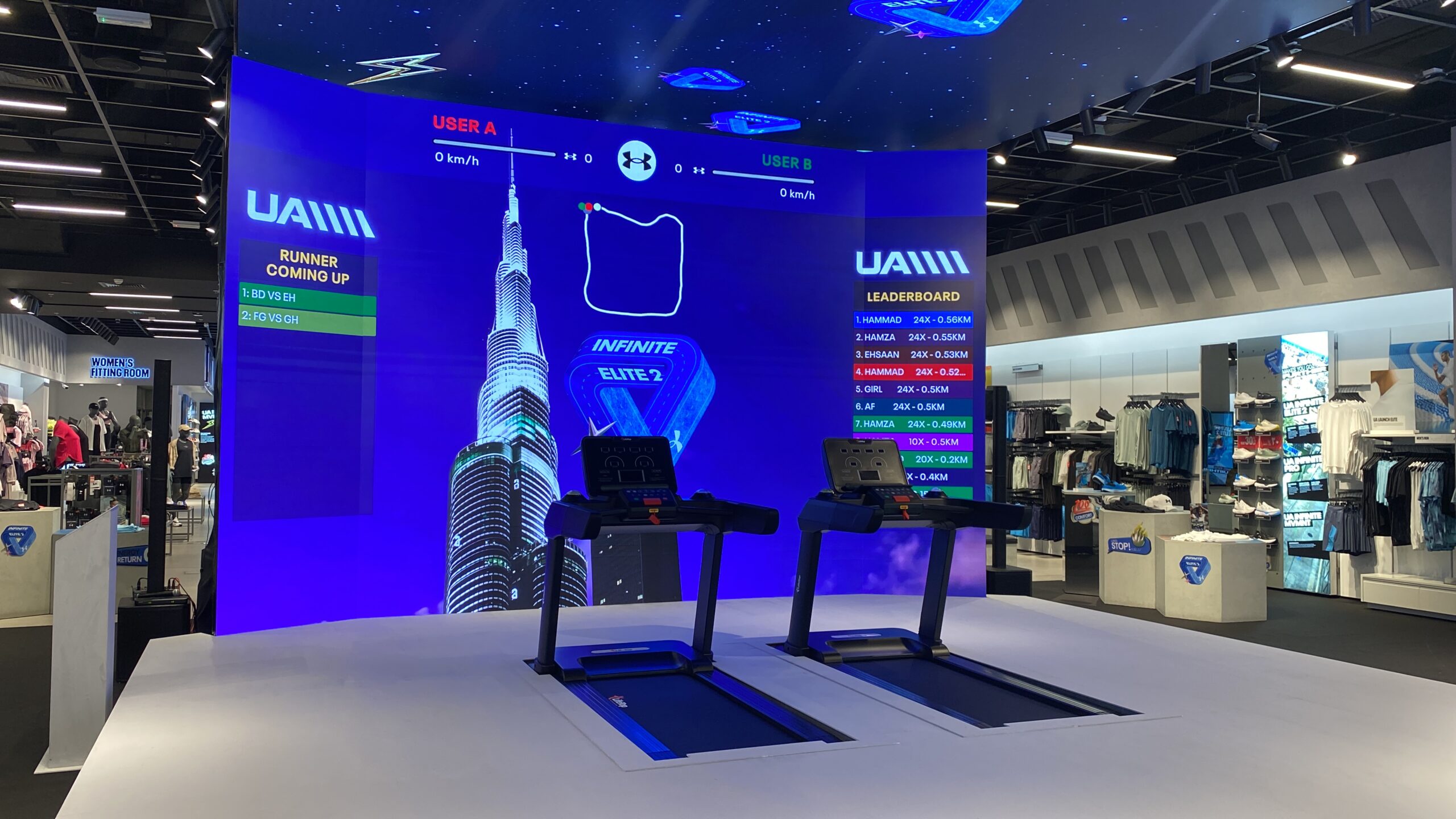 Under Armour Dubai Mall gamified fitness activation