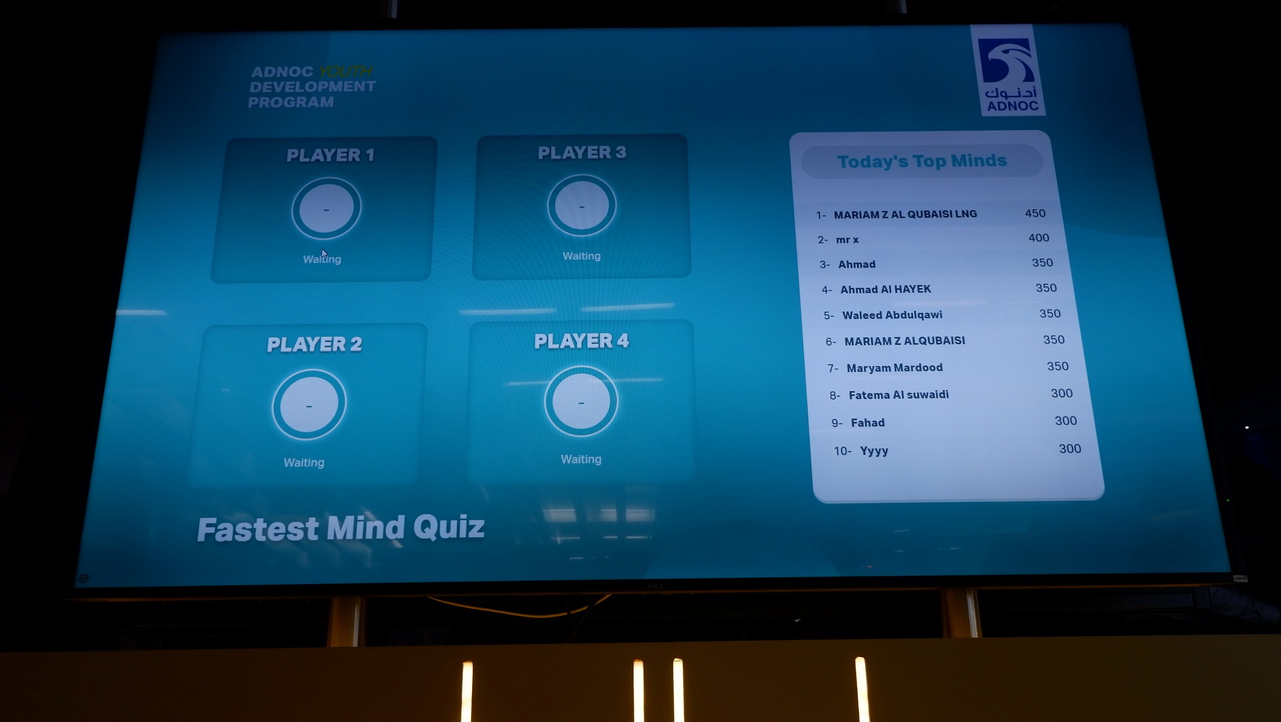 ADNOC YDP: Multiplayer quiz